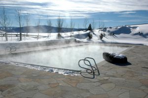 Warm pool in winter